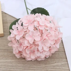 ช่อดอกไฮเดรนเยีย ไฮเดรนเยียปลอม สีชมพูอ่อน
