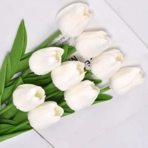 ดอกทิวลิปประดิษฐ์ สีขาว 10 pcs.